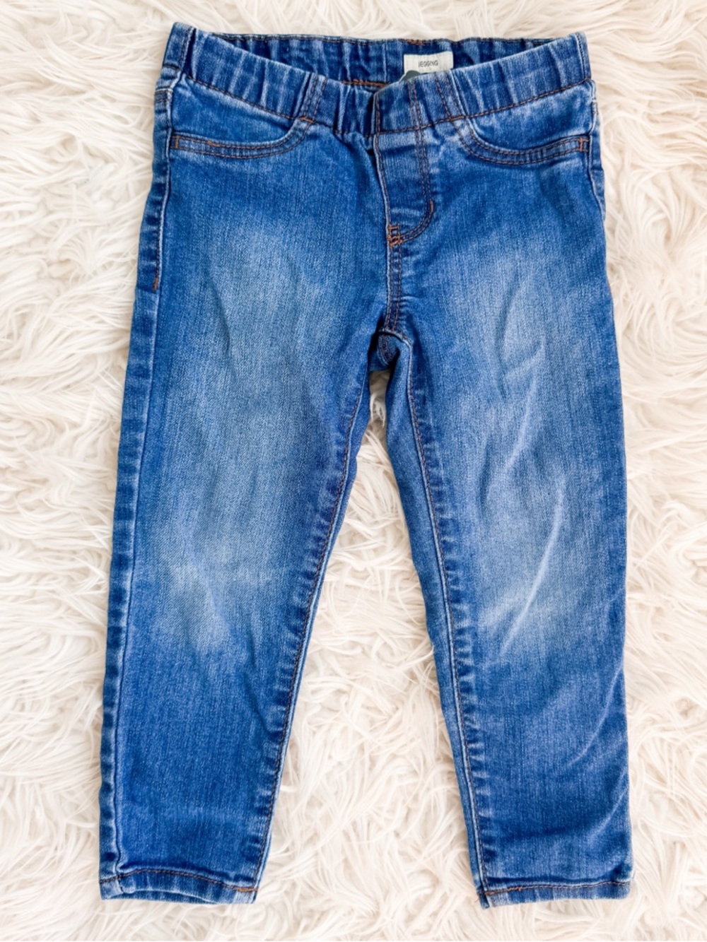 OshKosh B’gosh Toddler Jeggings 3T Pull On Denim Jeans Elastic Waist
